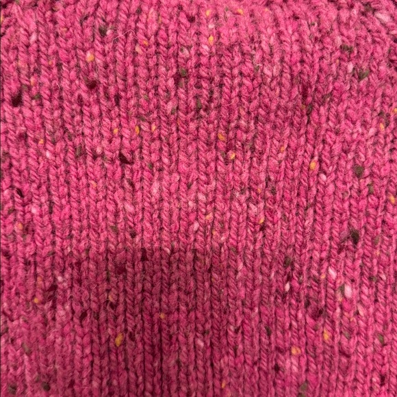 Aran Woollen Mills Brackloon Tweed Roll neck Sweater Pink 100% Wool Size Large - Picture 10 of 15